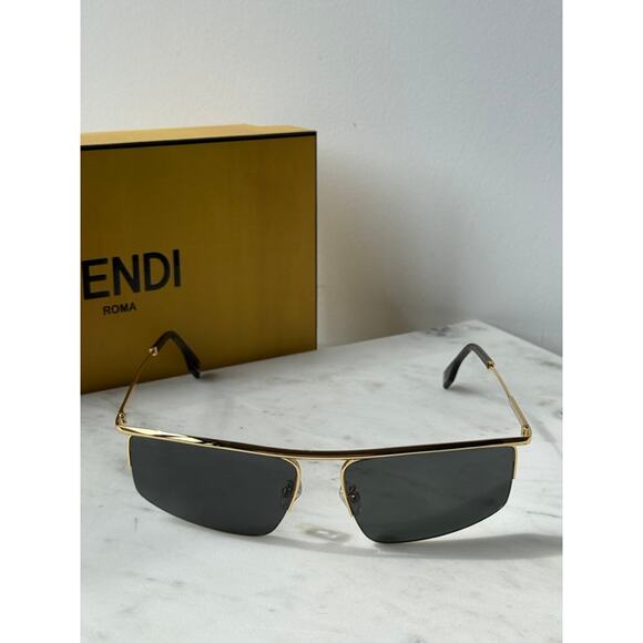 NEW Fendi FE40141U Gold Green Unisex Sunglasses main image 4